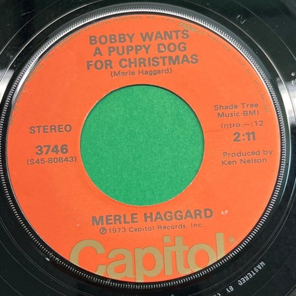 Merle Haggard If We Make it Through December / Bobby Wants a Puppy 45 Country - Picture 2 of 4